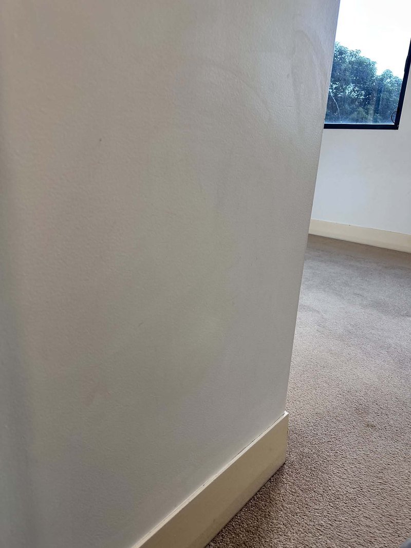 The same interior wall after cleaning